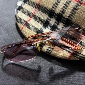Vintage Burberry Rimless Sunglasses